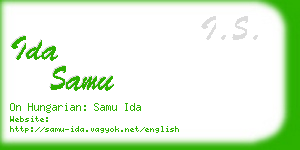 ida samu business card